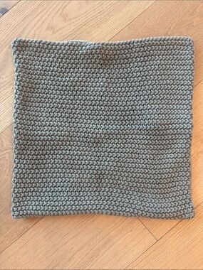 Quince Knit Accent Pillow Cover in Moss Green